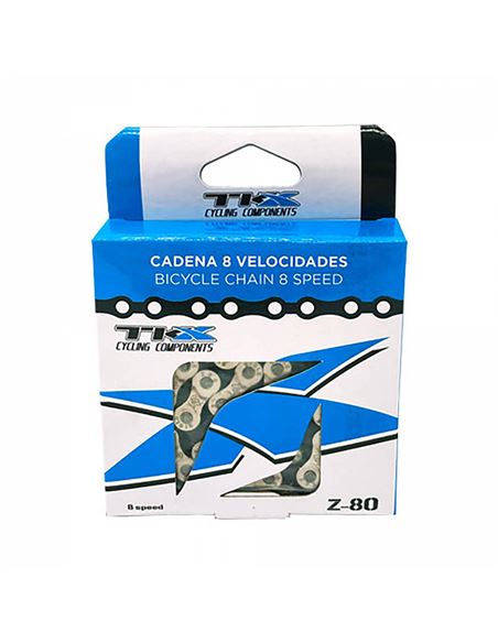 CADENA 8 VEL. 116L PLATA EN BOX TKX