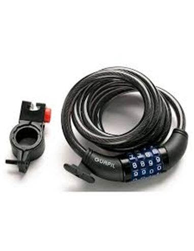 CANDADO CABLE ESPIRAL COMBINACION GURPIL