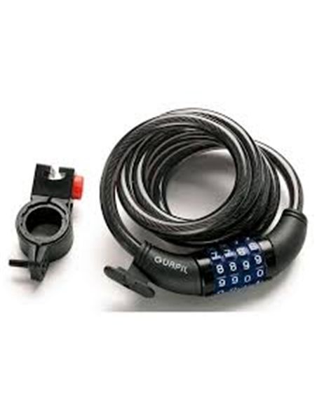 CANDADO CABLE ESPIRAL COMBINACION GURPIL