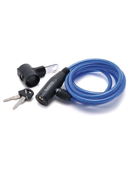 CANDADO ESPIRAL 6 X 180 C/SOPORTE AZUL