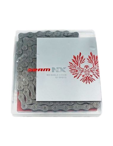 CADENA PC NX EAGLE 12V 126L PLATA