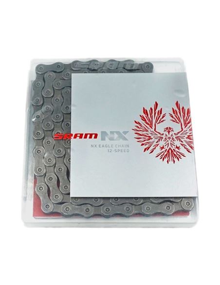 CADENA PC NX EAGLE 12V 126L PLATA