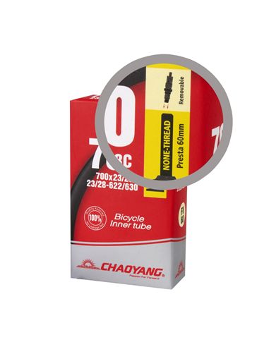 CÁMARA 700X23/28C FV 60 MM VAL NEG CHAOY