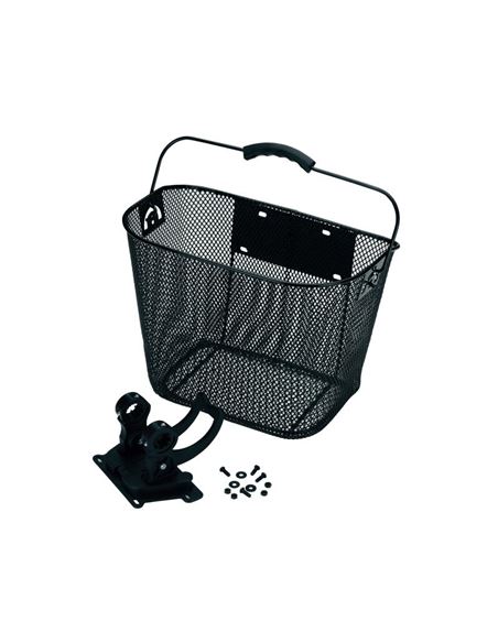 CESTA DELANTERA METALICA NEGRA CLIP