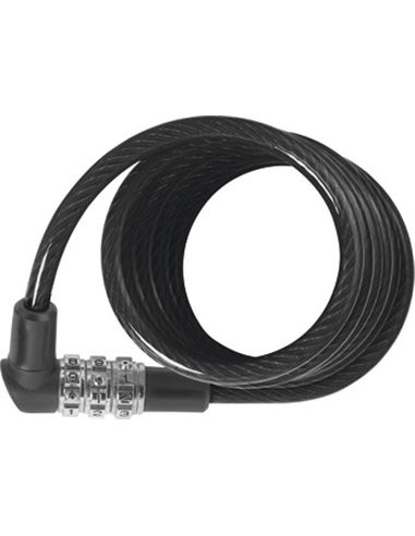 CANDADO ESPIRAL 3506C/120 COMBINACION 1,20. NEGRO