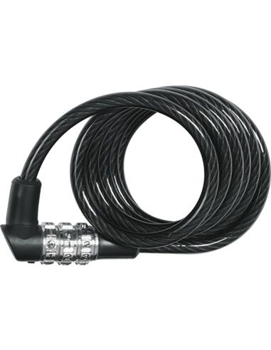 ABUS CANDADO ESPIRAL DE COMBINACIÓN NEGRO 1.20M.