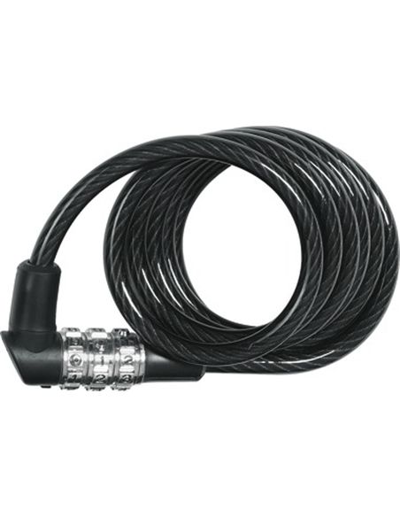 ABUS CANDADO ESPIRAL DE COMBINACIÓN NEGRO 1.20M.