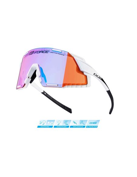 FORCE GAFA GRIP BLANCA LENTE REVO MORADA