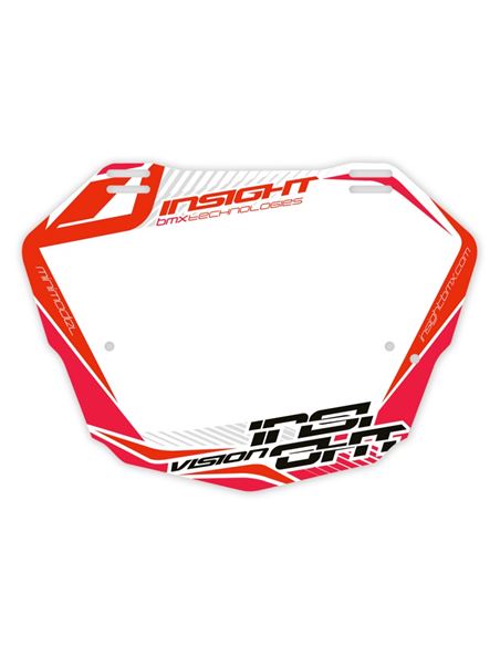 PLACA BMX INSIGHT VISION 2 MINI WHITE/RED