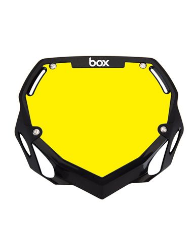 PLACA BMX BOX TWO PRO WHITE- YELLOW/BLACK