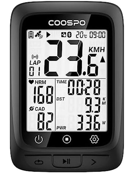 CICLOCOMPUTADOR GPS BC107 NEGRO