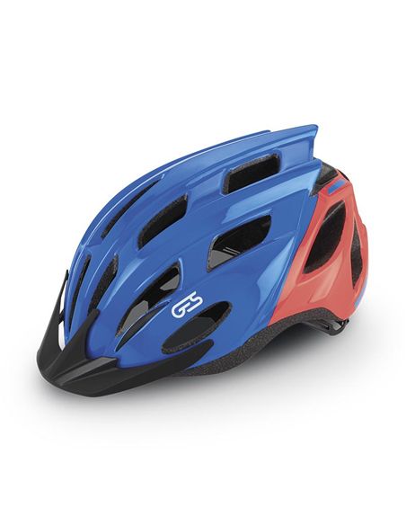 CASCO JUNIOR "KORE" AZUL/NARANJA 50/56 CM.