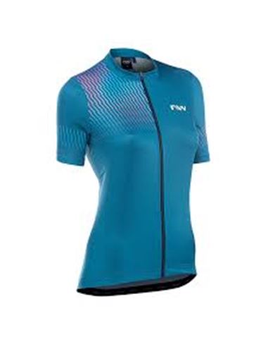 MAILLOT NORTHWAVE ORIGIN WMN BLUE IRIDESCENT T. XS
