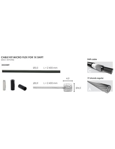 KIT DE CABLE DE CAMBIO MICRO FLEX 3,2