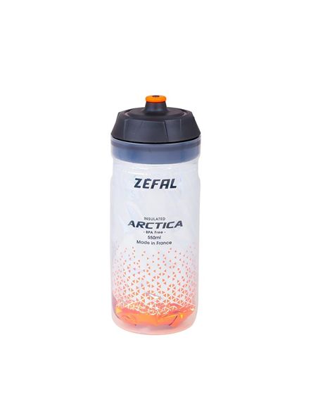 BIDON ISOTERMICO ZEFAL ARCTICA 55 PLATA/NARANJA 550 ML