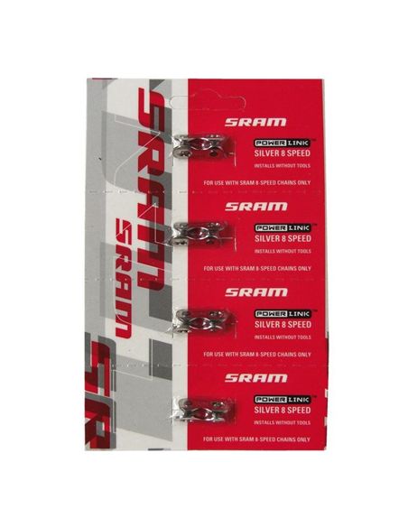 CONECTOR CADENA SRAM POWERLOCK 8V PLATA